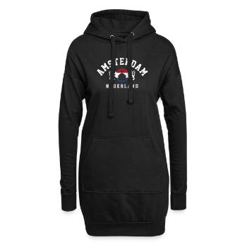 Amsterdam Pays-Bas Hollande Souvenir - Sweat-shirt à capuche long Femme - noir - Devant