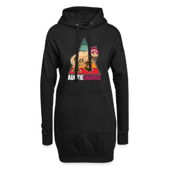Tanteaurus T Rex dinosaure tante famille Saurus - Sweat-shirt à capuche long Femme - noir - Devant