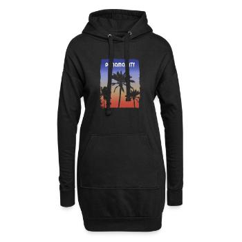 Panama City Florida Sonnenuntergang Urlaub Souvenir Palme - Hoodie-Kleid - Schwarz - Vorne