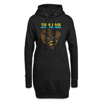 Symbole Sankofa Adinkra Ghana Noir - Sweat-shirt à capuche long Femme - noir - Devant