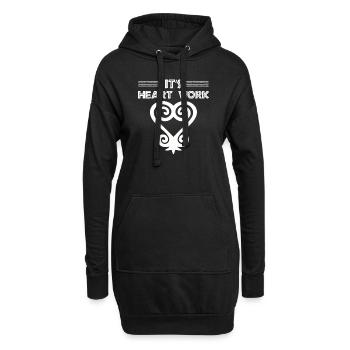 Symbole Sankofa Adinkra Ghana Noir - Sweat-shirt à capuche long Femme - noir - Devant