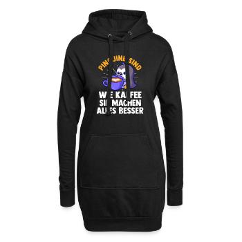 Süße Pinguin - Hoodie-Kleid - Schwarz - Vorne