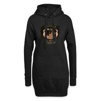 K-Pop Anime African American Kpop Musik - Hoodie-Kleid - Schwarz - Vorne