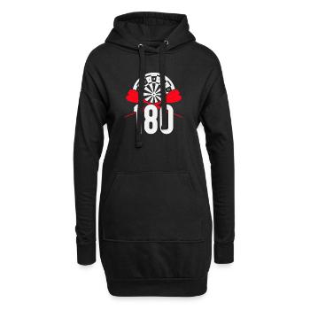 Fléchettes Jeu de fléchettes drôle Fléchettes 180 Joueurs de fléchettes - Sweat-shirt à capuche long Femme - noir - Devant