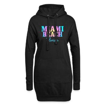 Miami Beach Florida USA Retro Vintage - Hoodie-Kleid - Schwarz - Vorne