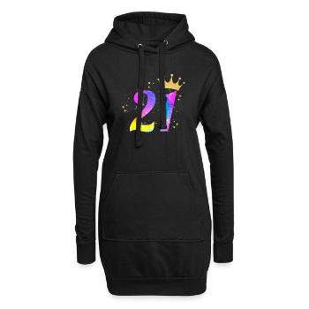 21. Geburtstag Geschenkidee Für 21 Jahre Alt - Hoodie-Kleid - Schwarz - Vorne