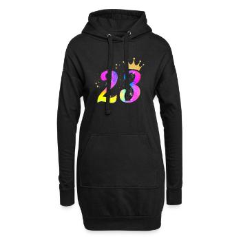 23. Geburtstag Geschenkidee Für 23 Jahre Alt - Hoodie-Kleid - Schwarz - Vorne