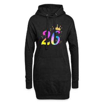 26. Geburtstag Geschenkidee Für 26 Jahre Alt - Hoodie-Kleid - Schwarz - Vorne