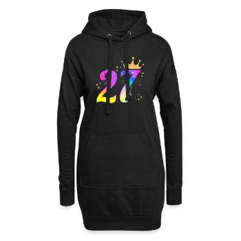 27. Geburtstag Geschenkidee Für 27 Jahre Alt - Hoodie-Kleid - Schwarz - Vorne