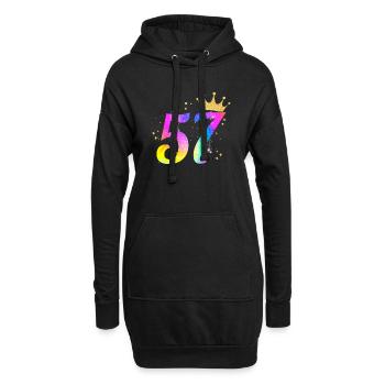 57. Geburtstag Geschenkidee Für 57 Jahre Alt Zum - Hoodie-Kleid - Schwarz - Vorne