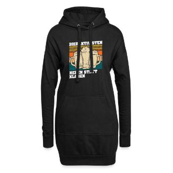 Bieraktivisten Heben statt Kleben - Hoodie-Kleid - Schwarz - Vorne