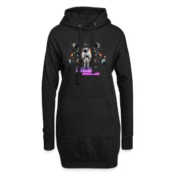 Astro Cow Cosmic style with our Astro Cow Shirt - Hoodie-Kleid - Schwarz - Vorne