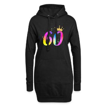 60. Geburtstag Geschenkidee Für 60 Jahre Alt - Hoodie-Kleid - Schwarz - Vorne