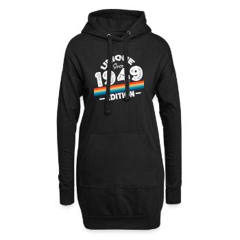 Unique depuis 1949 Edition Anniversaire Millésime 1949 - Sweat-shirt à capuche long Femme - noir - Devant