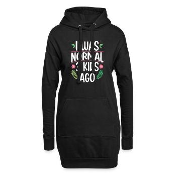 Mama Leben Ich war Normal Drei Kinder Vor Lustig - Hoodie-Kleid - Schwarz - Vorne