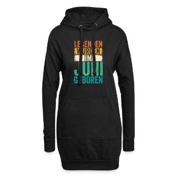 Les légendes sont nées en juin - Sweat-shirt à capuche long Femme - noir - Devant