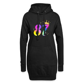 87. Geburtstag Geschenkidee Für 87 Jahre Alt - Hoodie-Kleid - Schwarz - Vorne
