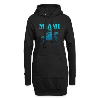 Miami Florida USA - Hoodie-Kleid - Schwarz - Vorne