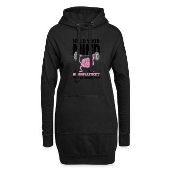 Unlock Your Brain's Potential Neuroplasticity - Hoodie-Kleid - Schwarz - Vorne