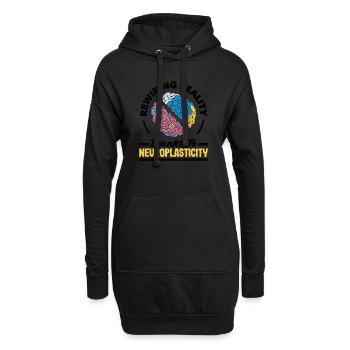 Unlock Your Brain's Potential Neuroplasticity - Hoodie-Kleid - Schwarz - Vorne