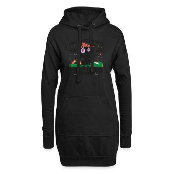 100 Tage Schulkatze ES IST IN ORDNUNG, MIR GEHT ES GUT - Hoodie-Kleid - Schwarz - Vorne