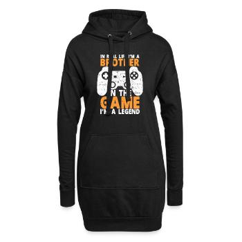 Videospiele Gaming Boys Bruder Teen - Hoodie-Kleid - Schwarz - Vorne