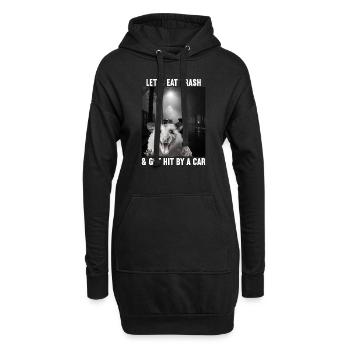 Permet de manger des ordures et de se faire frapper par un opossum de voiture - Sweat-shirt à capuche long Femme - noir - Devant