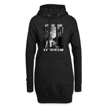 Lets eat Trash and get hit by a Car Opossum Possum - Hoodie-Kleid - Schwarz - Vorne