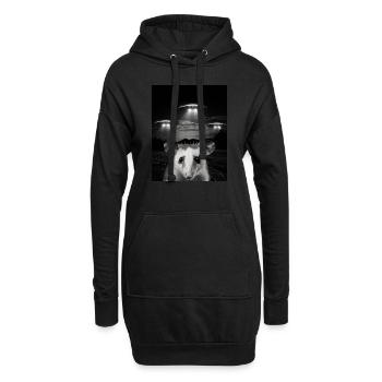 Selfie drôle d’opossum devant des ovnis Opossum OVNI - Sweat-shirt à capuche long Femme - noir - Devant