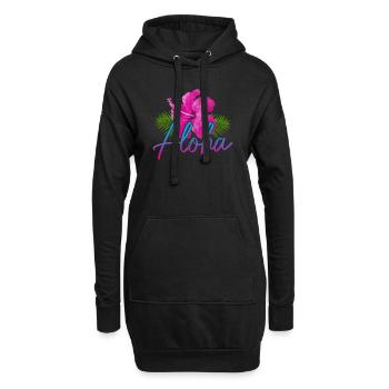 Hawaï Aloha Souvenir hawaïen - Sweat-shirt à capuche long Femme - noir - Devant