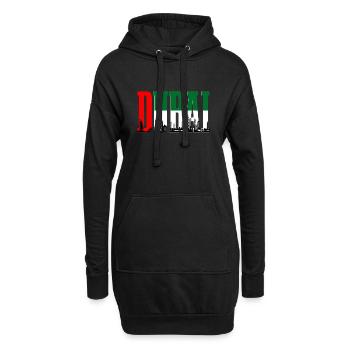 Souvenir de la ligne d’horizon des Émirats arabes unis de Dubaï - Sweat-shirt à capuche long Femme - noir - Devant