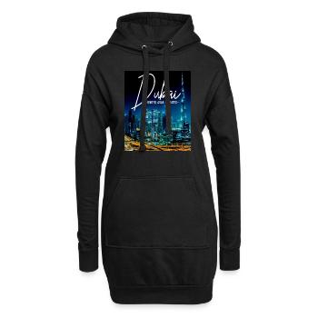 Souvenir de la ligne d’horizon des Émirats arabes unis de Dubaï - Sweat-shirt à capuche long Femme - noir - Devant