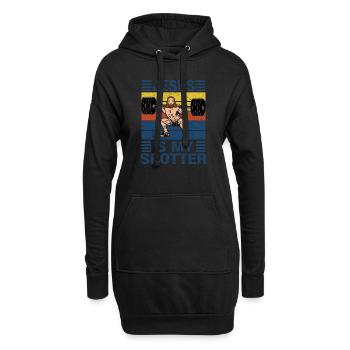 Jesus Christliches Fitnessstudio Workout - Hoodie-Kleid - Schwarz - Vorne