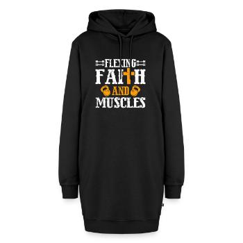 Jesus Christliches Fitnessstudio Workout - Hoodie-Kleid - Schwarz - Vorne