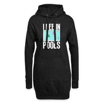 I Pee In Pools Funny Jokes Sarcastic - Hoodie Dress - black - Front
