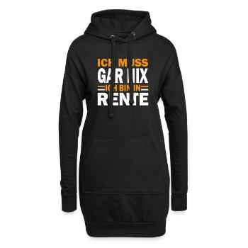 Je n’ai rien à faire, je suis à la retraite jaune - Sweat-shirt à capuche long Femme - noir - Devant