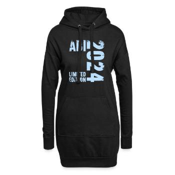 Abitur Junge Mädchen Abi Abitur 2024 - Hoodie-Kleid - Schwarz - Vorne