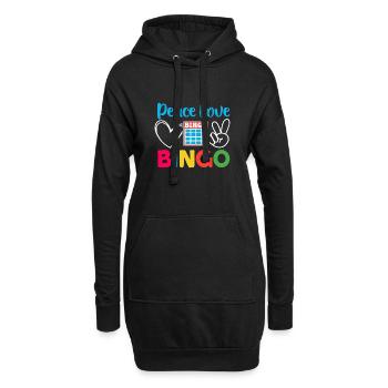 Joueur de bingo Gagnant de la loterie Bingo - Sweat-shirt à capuche long Femme - noir - Devant
