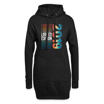 Limited Edition seit 2019 Geburtstag Vintage 2019 - Hoodie-Kleid - Schwarz - Vorne