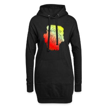 FARBE SCHNAUZER ONE LINE - Hoodie-Kleid - Schwarz - Vorne