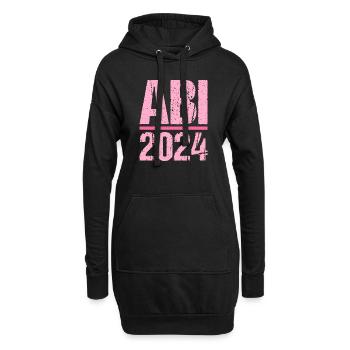 Abitur Junge Mädchen Abi Abitur 2024 - Hoodie-Kleid - Schwarz - Vorne