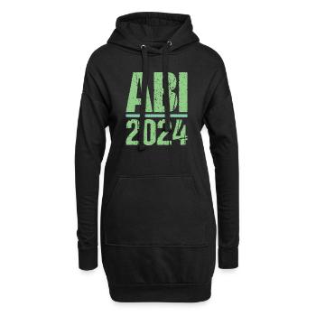 Abitur Junge Mädchen Abi Abitur 2024 - Hoodie-Kleid - Schwarz - Vorne