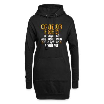 Abitur Junge Mädchen Abi Abitur 2024 - Hoodie-Kleid - Schwarz - Vorne