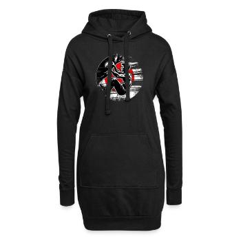 Japan Climber – Escalade de bloc en détresse - Sweat-shirt à capuche long Femme - noir - Devant