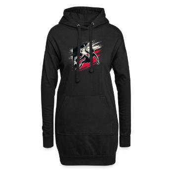 Poland Climber – Distressed Boulderer Climbing - Hoodie-Kleid - Schwarz - Vorne
