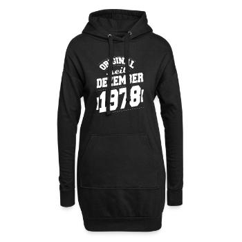 Dezember 1978 Original seit 45 Jahren Mann Frau - Hoodie-Kleid - Schwarz - Vorne