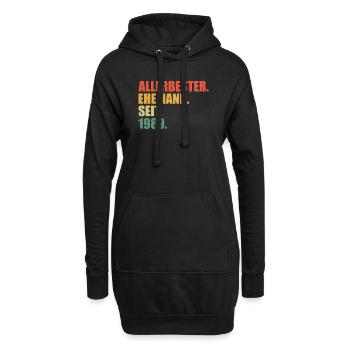 Meilleur mari depuis 1989 35e anniversaire de mariage - Sweat-shirt à capuche long Femme - noir - Devant