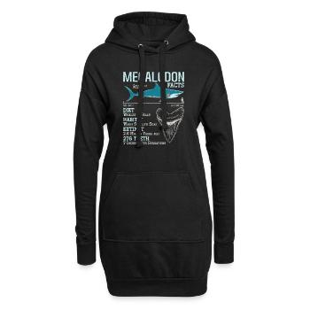 Biologie du requin mégalodon Amoureux des requins de mer - Sweat-shirt à capuche long Femme - noir - Devant