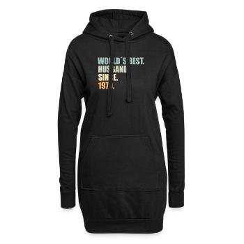 Meilleur mari depuis 1979 45e anniversaire de mariage - Sweat-shirt à capuche long Femme - noir - Devant