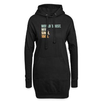 Meilleure épouse depuis 1989 35e anniversaire de mariage - Sweat-shirt à capuche long Femme - noir - Devant